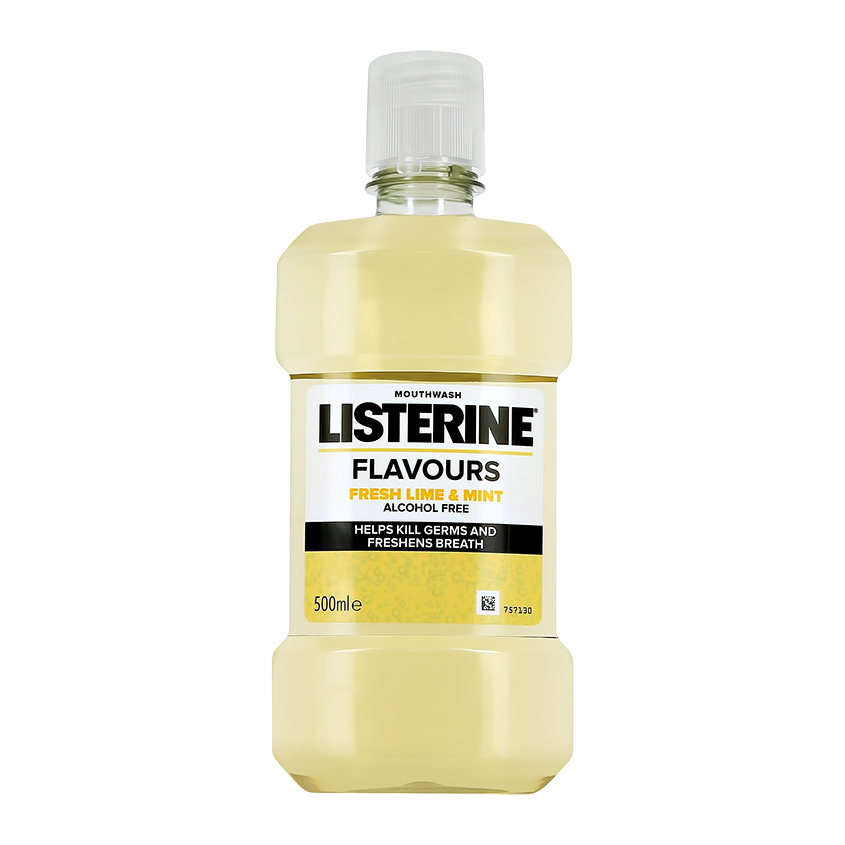 Ополаскиватель для полости рта LISTERINE FLAVOURS Lime & Mint 500 мл act отбеливающий ополаскиватель для рта с фторидом против кариеса без спирта нежная мята 500 мл 16 9 жидк унции