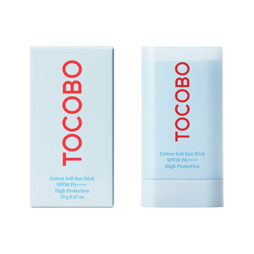 Стик для лица `TOCOBO` солнцезащитный с экстрактом хлопка SPF50+ 19 гр