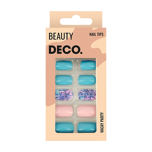 

Набор накладных ногтей DECO. VACAY PARTY tropic story 24 шт + клеевые стикеры 24 шт
