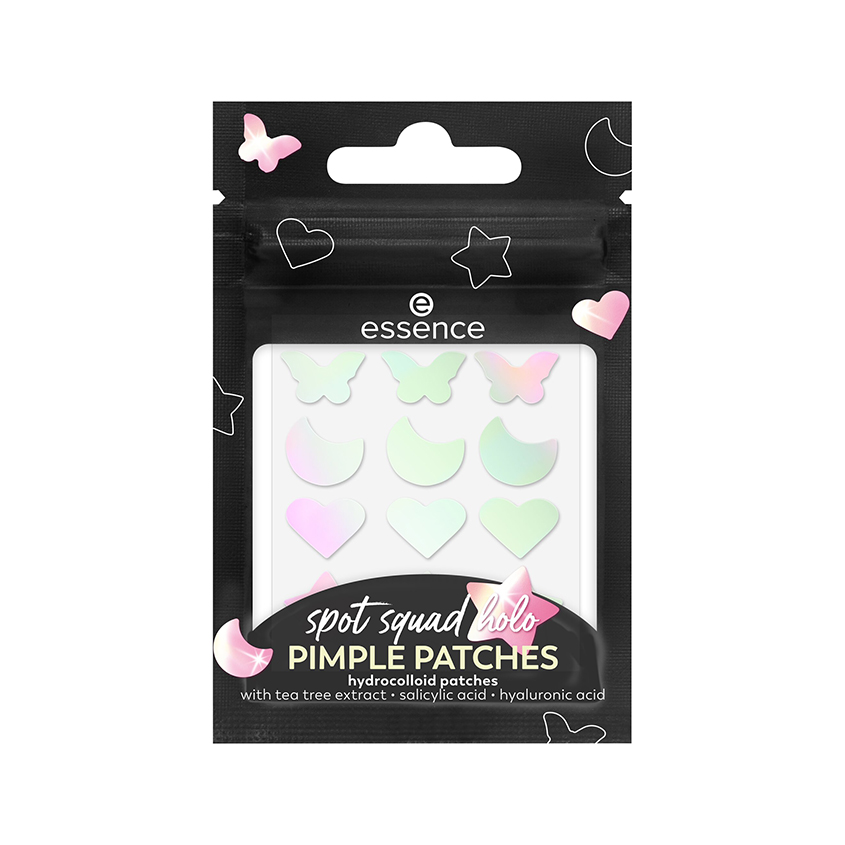 Патчи для лица ESSENCE SPOT SQUAD HOLO PIMPLE PATCHES от акне