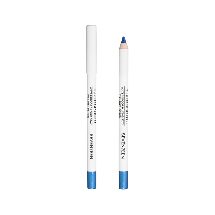Карандаш для глаз SEVENTEEN SUPER SMOOTH W/P&LONGSTAY водостойкий с витамином Е тон 16 Голубой бриллиант