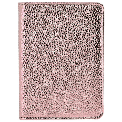 

Обложка для паспорта LADY PINK золотая текстурная