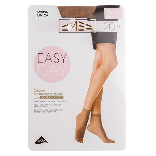 OMSA Носки женские OMSA CALZINO EASY DAY 20 den Daino 2 пары