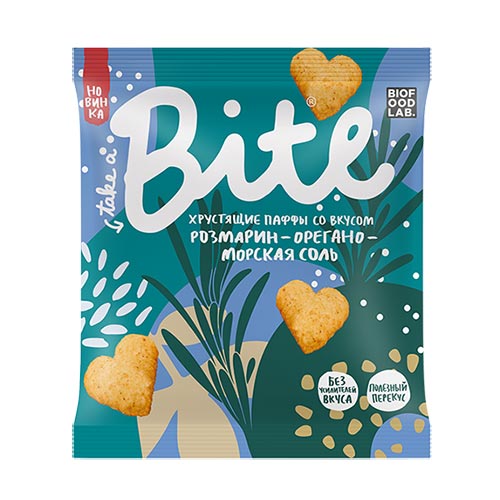 

Мультизлаковые фигурки паффы TAKE A SLIM BITE со вкусом розмарин-орегано-морская соль 30 г