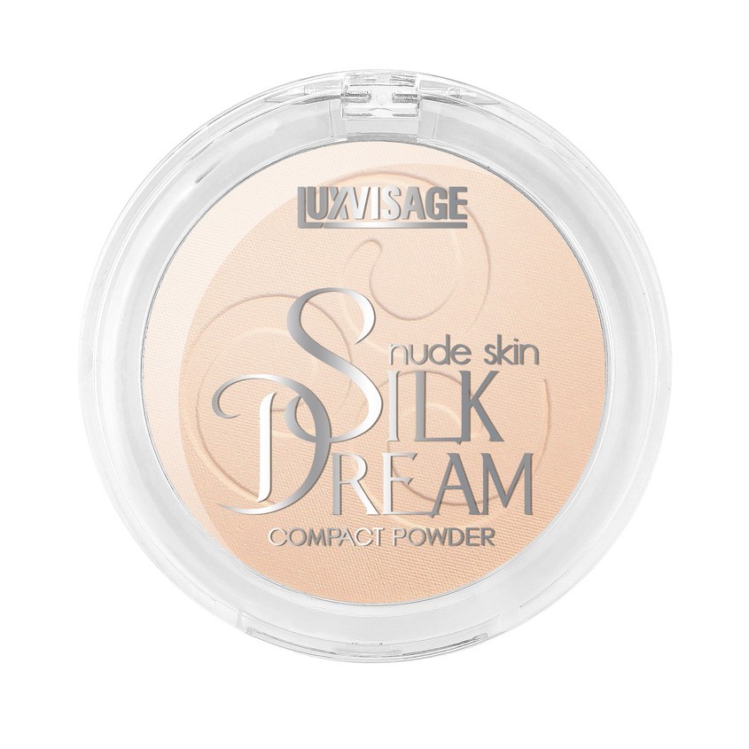 компактная пудра luxvisage silk dream nude skin тон 2 светлый беж Пудра компактная для лица LUXVISAGE SILK DREAM NUDE SKIN тон 2