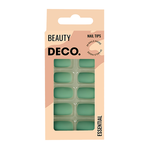 

Набор накладных ногтей DECO. ESSENTIAL matt herb 24 шт + клеевые стикеры 24 шт
