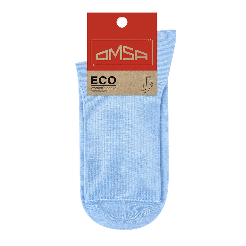 Носки женские `OMSA` ECO с высоким паголенком Blu Сhiaro 39-41