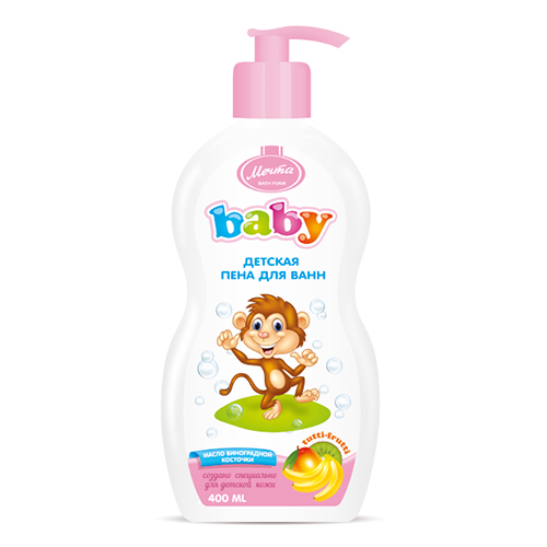 

Пена для ванны детская МЕЧТА BABY Тутти-фрути 400 мл