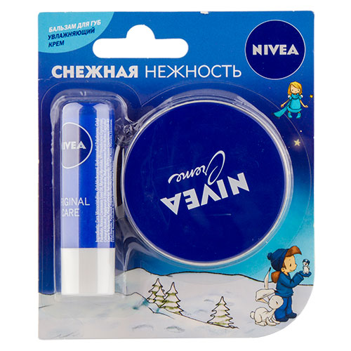 Бальзам для губ и крем для ухода за кожей NIVEA СНЕЖНАЯ НЕЖНОСТЬ