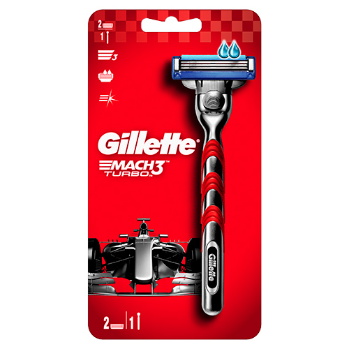 

Станок для бритья GILLETTE MACH3 TURBO с 2 сменными кассетами