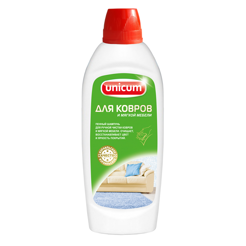 UNICUM Средство чистящее UNICUM для ручной чистки ковров и мягкой мебели 480 мл unicum средство чистящее unicum для чистки ванной комнаты 500 мл