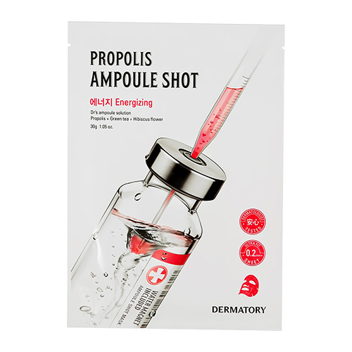 

Маска для лица DERMATORY AMPOULE SHOT с экстрактом прополиса тонизирующая 30 г