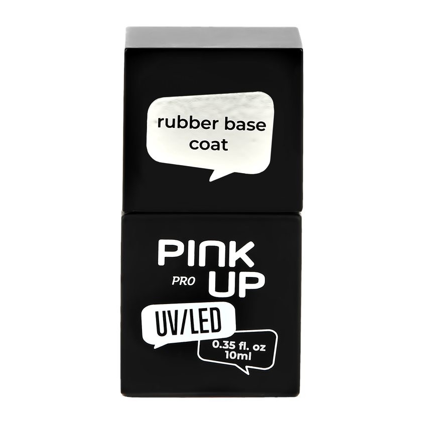 Выравнивающая база для ногтей UV/LED PINK UP PRO rubber base coat каучук 10 мл базовое покрытие нежный розовый вrilliant base coat crystal pink 15 мл