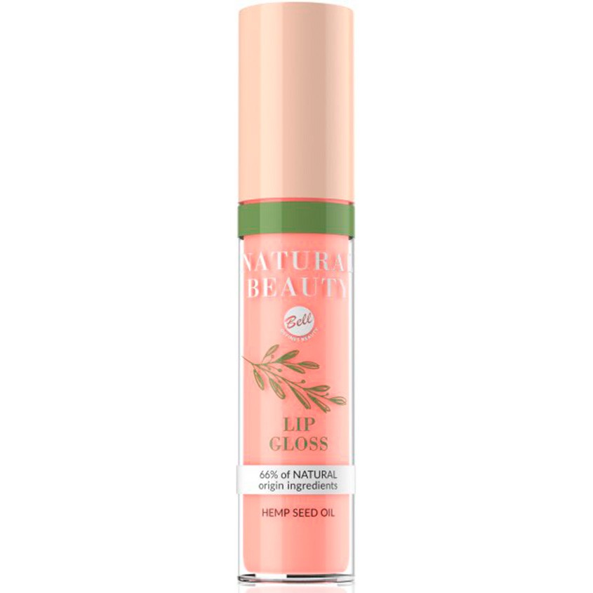 Блеск для губ BELL NATURAL BEAUTY NATURAL BEAUTY LIP GLOSS тон 02 peach gloss увлажняющий с маслом