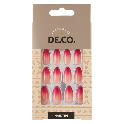 

Набор накладных ногтей DE.CO. OMBRE glow pink 24 шт + клеевые стикеры 24 шт
