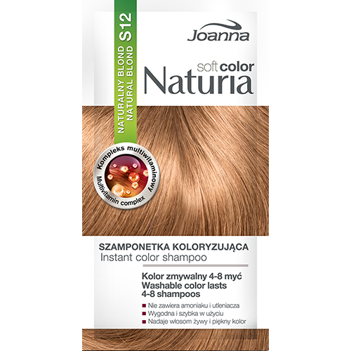 

Оттеночный шампунь для волос JOANNA NATURIA SOFT тон 12 Натуральный блонд