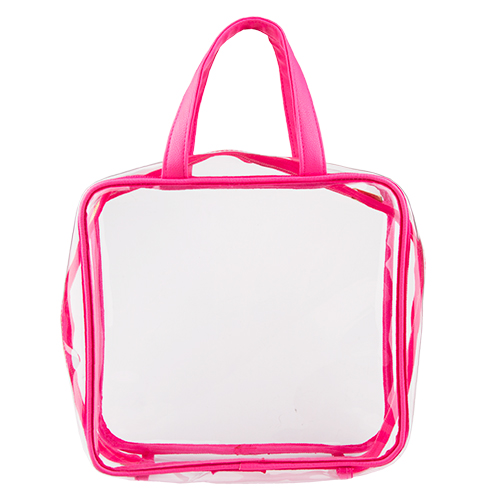 

Косметичка LADY PINK TRANSPARENT прозрачная с цветом фуксии