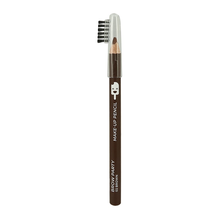 Карандаш для бровей ISCREAM BROW PARTY с щеточкой тон 02 brown