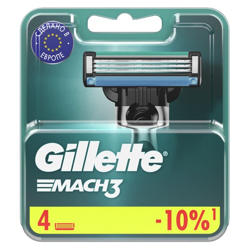 цена Кассеты для станка GILLETTE MACH3 4шт.