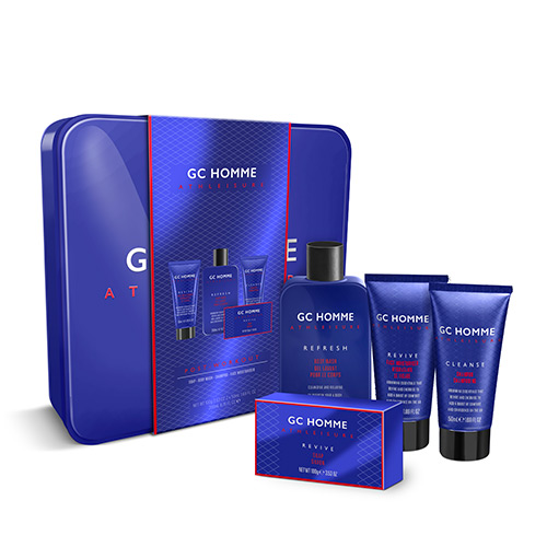 Набор мужской GRACE COLE GC HOMME мыло 100 г, шампунь 50 мл, гель для душа 200 мл, увлажняющее средство для лица 50 мл