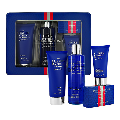 

Набор подарочный мужской THE LUXURY BATHING BY GRACE COLE POUR HOMME гель для душа 250 мл, шампунь для волос 150 мл, крем для лица 50 мл, мыло 100 г