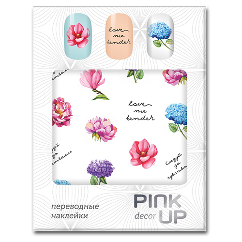 Наклейки для ногтей переводные PINK UP DECOR FLOWERS тон 611