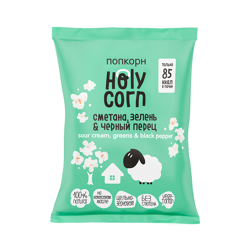 

Кукуруза воздушная HOLY CORN со вкусом сметаны, зелени, черного перца попкорн 20 г