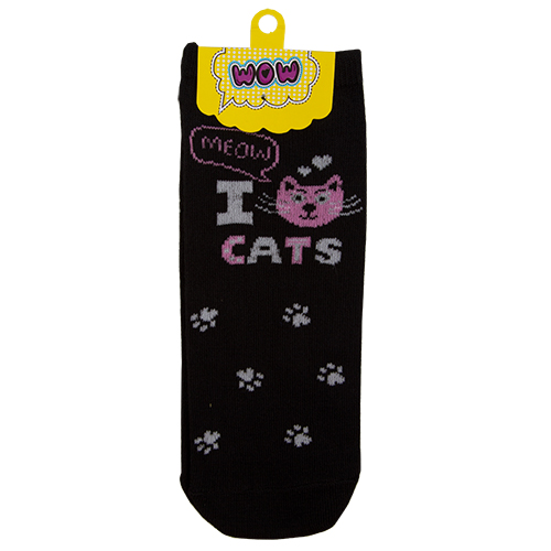 

Носки женские SOCKS I cats black р-р единый