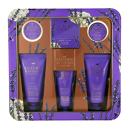 

Набор подарочный женский THE LUXURY BATHING BY GRACE COLE LAVENDER шипучее средство для ванны 2x25 г, соль для ванны 80 г, гель для душа 100 мл, крем для рук и ногтей 50 мл, крем для тела 100 мл