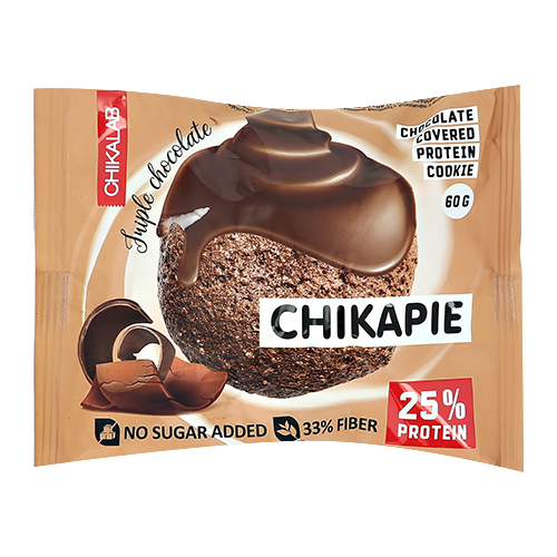 Печенье глазированное с начинкой `CHIKALAB` CHIKAPIE Тройной шоколад 60 г