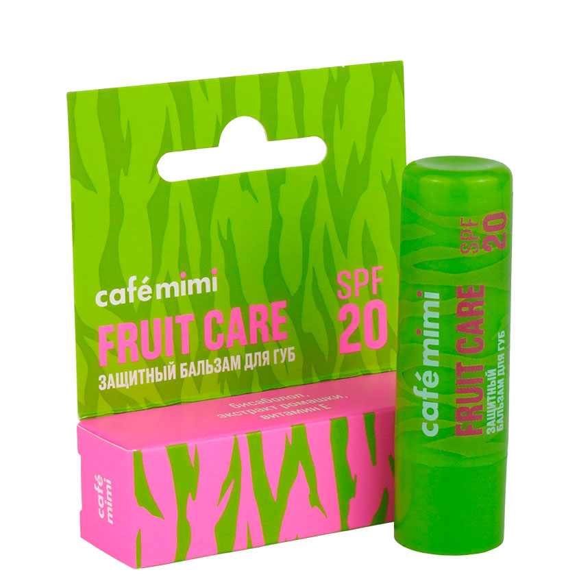 Бальзам для губ `CAFE MIMI` FRUIT CARE защитный SPF20 4,2 г