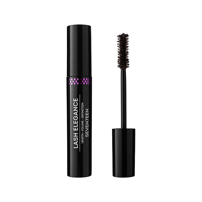 Тушь для ресниц SEVENTEEN LASH ELEGANCE эффект накладных ресниц тон 02 Кофе