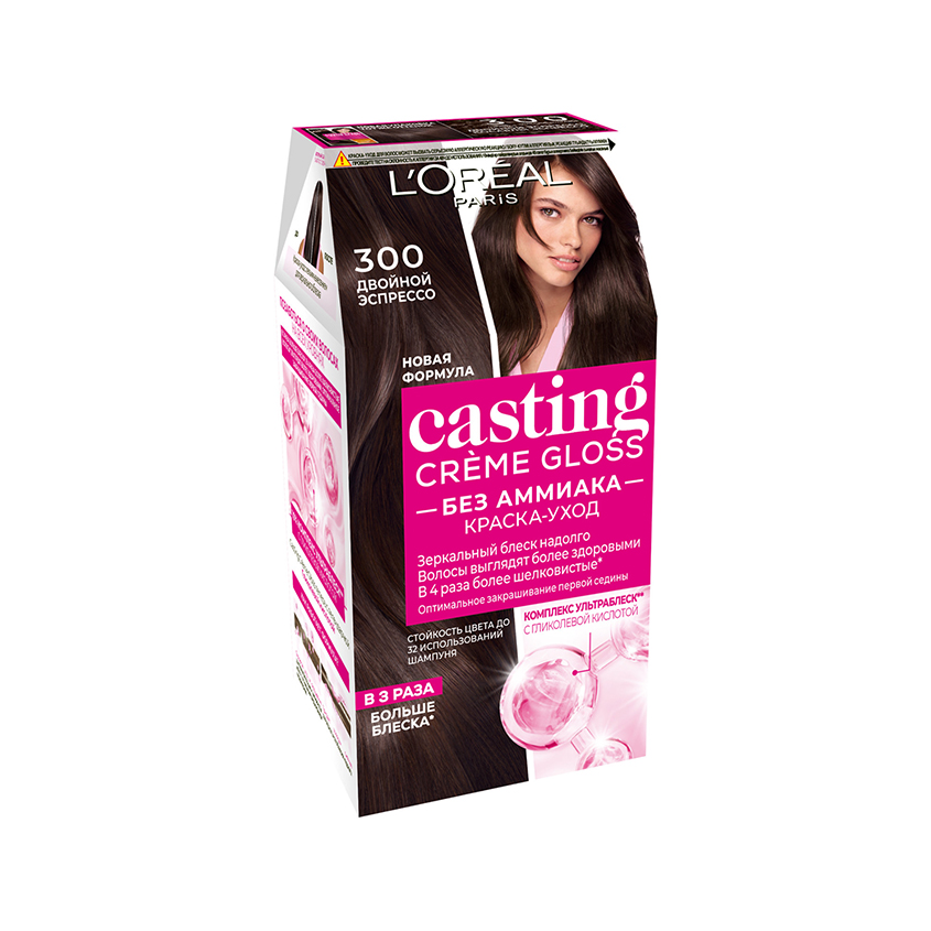 Крем-краска для волос LOREAL CASTING CREME GLOSS тон 300 Двойной эспрессо
