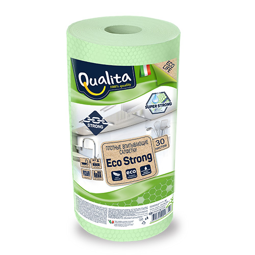 

Салфетки в рулоне QUALITA ECO STRONG 35x30 шт