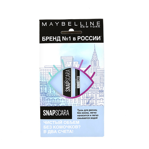 

Набор подарочный женский MAYBELLINE тушь для ресниц SNAPSCARA, карандаш для глаз TATTOO LINER