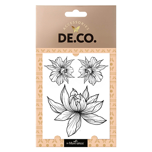 

Татуировка для тела DE.CO. REAL TATTOO by Miami tattoos переводная Flower trio