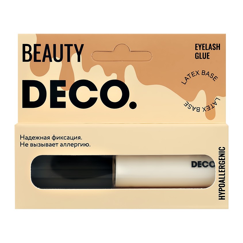 DECO. Клей для ресниц и пучков DECO. EYELASHES ADHESIVE гипоаллергенный на латексной основе 5 мл