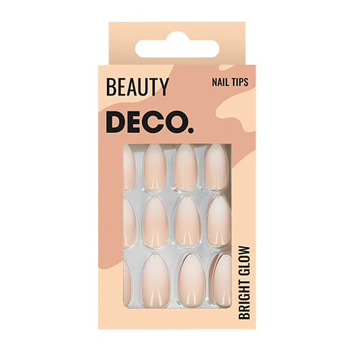 Набор накладных ногтей с клеевыми стикерами DECO. BRIGHT GLOW classic 24 шт + клеевые стикеры 24 шт