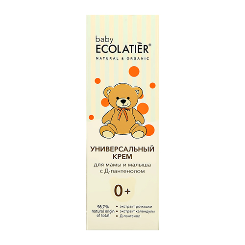 ECOLATIER Крем детский ECOLATIER BABY универсальный для мамы и малыша с Д-пантенолом 0+ 100 мл подарочный набор ecolatier pure baby 3