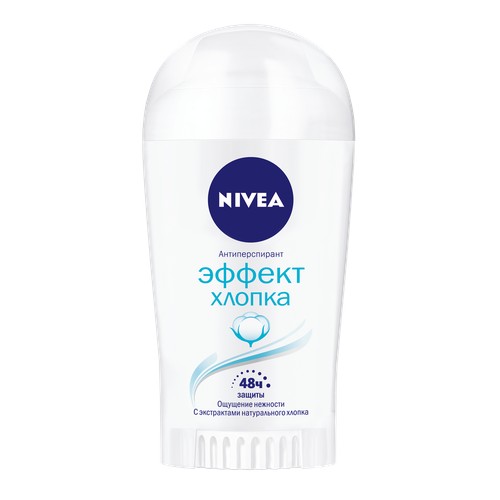 

Део-стик жен. NIVEA ЭФФЕКТ ХЛОПКА 40 мл