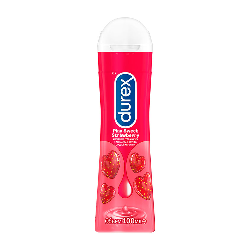 Гель-смазка интимная DUREX PLAY Sweet Strawberry с ароматом сладкой клубники 100 мл гель смазка durex play heat 100 мл