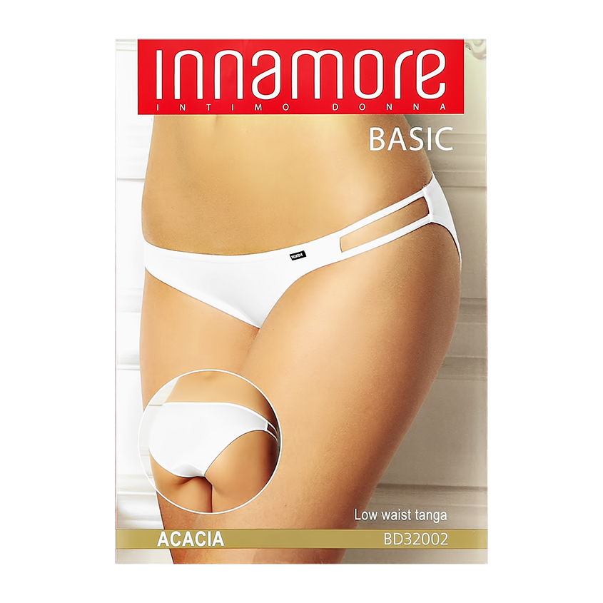 INNAMORE Трусы женские INNAMORE UNDERWEAR танга из хлопка bianco, 2 цена и фото