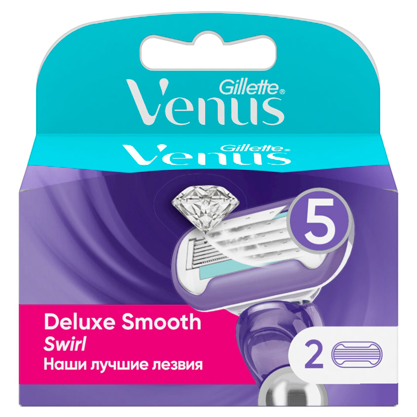 Кассеты для станка GILLETTE VENUS SWIRL 2 шт