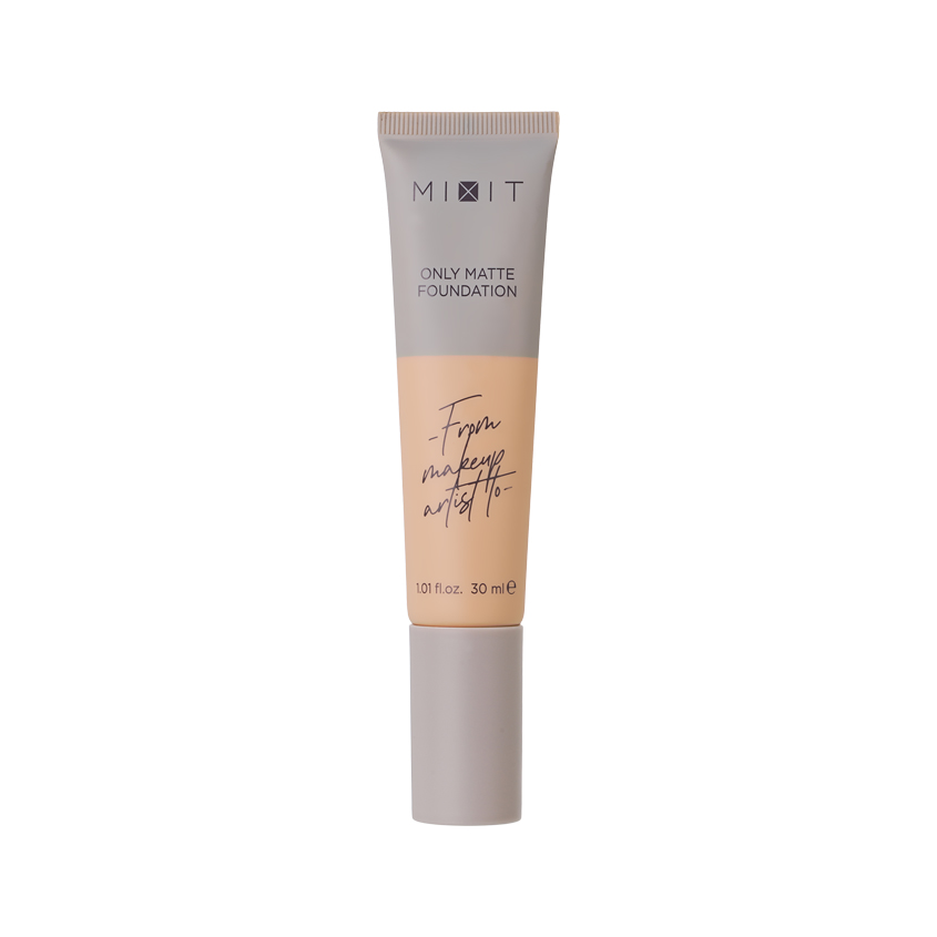Основа тональная для лица MIXIT ONLY MATTE FOUNDATION с матовым эффектом тон 03 Bright quartz