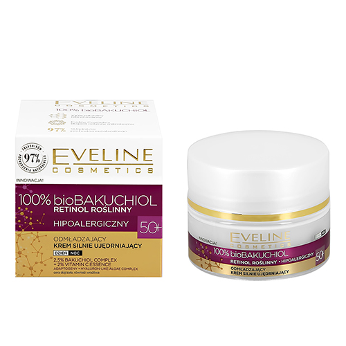

Крем для лица EVELINE 100% BIOBAKUCHIOL с ретинолом 50+ интенсивно омолаживающий 50 мл