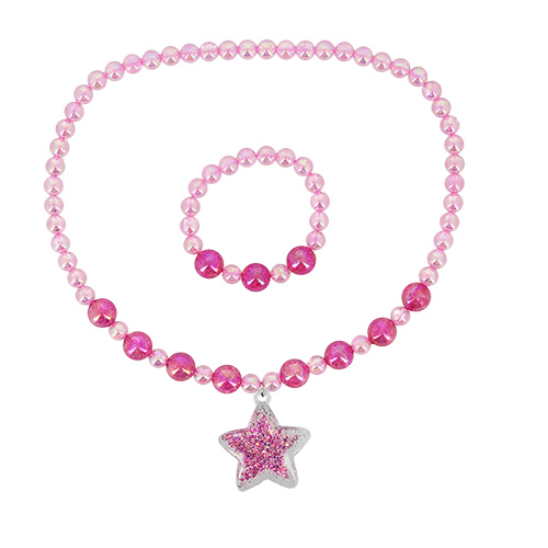 

Набор MISS PINKY бусы, браслет
