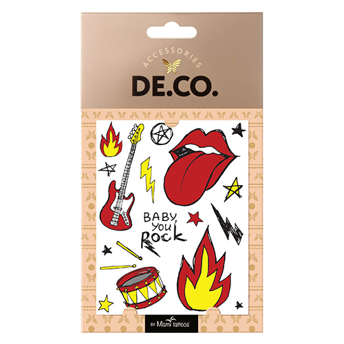 

Татуировка для тела DECO. ROCK AND ROLL by Miami tattoos переводная Dance
