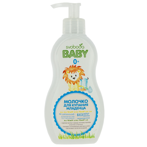 Молочко для купания детское `SVOBODA BABY` без слез 300 мл