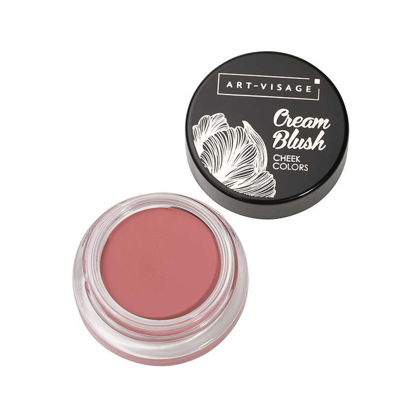 Румяна для лица ART-VISAGE CREAM BLUSH кремовые тон 01 ягодный сорбет art visage румяна для лица art visage cream blush тон 05 карамельная роза