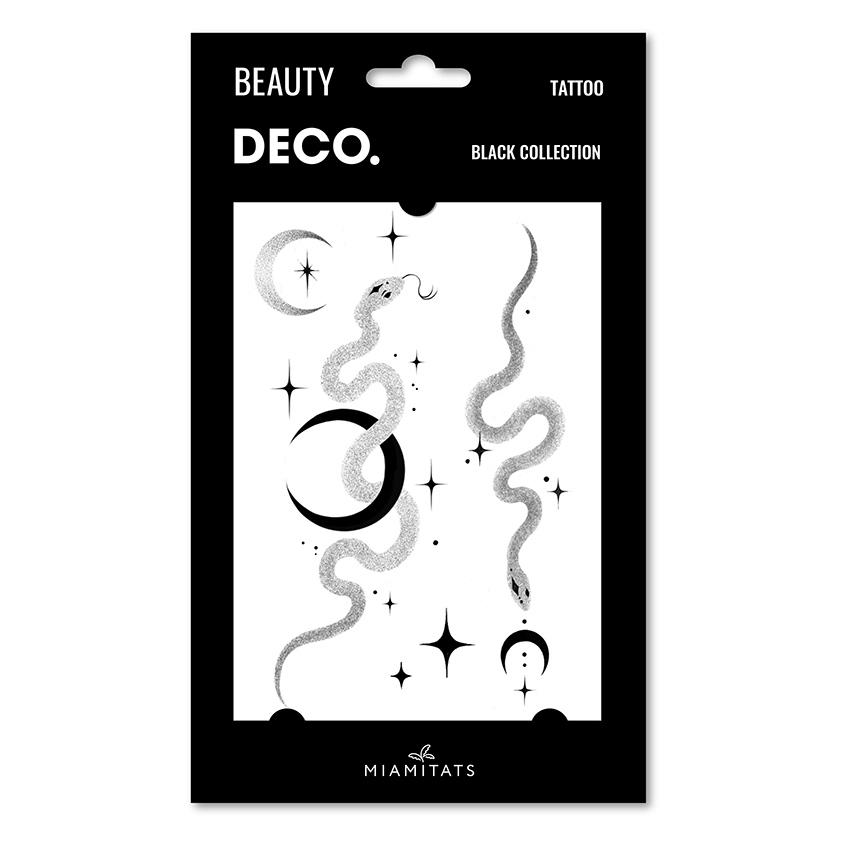 Татуировка для тела `DECO.` BLACK COLLECTION by Miami tattoos переводная (Snails)